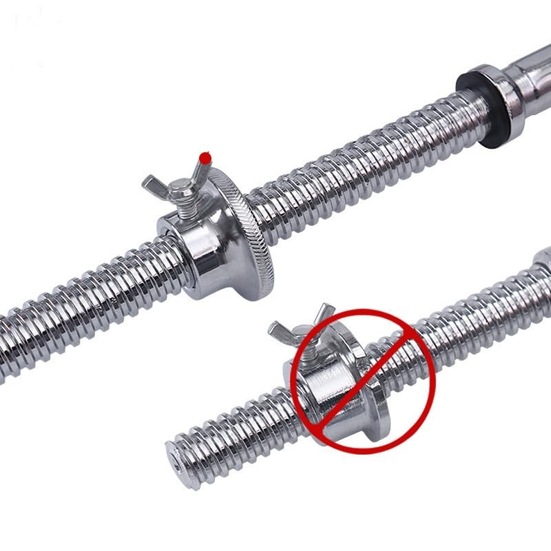 SquEqu 2 Pack Dumbbell Collars Spin Locking Nut with Safety Standard, Silver