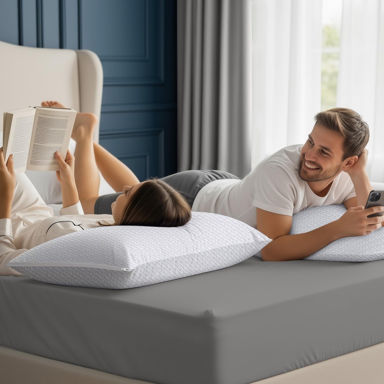 Utopia Bedding Shredded Memory Foam Pillows (King), Cooling Adjustable Bed...