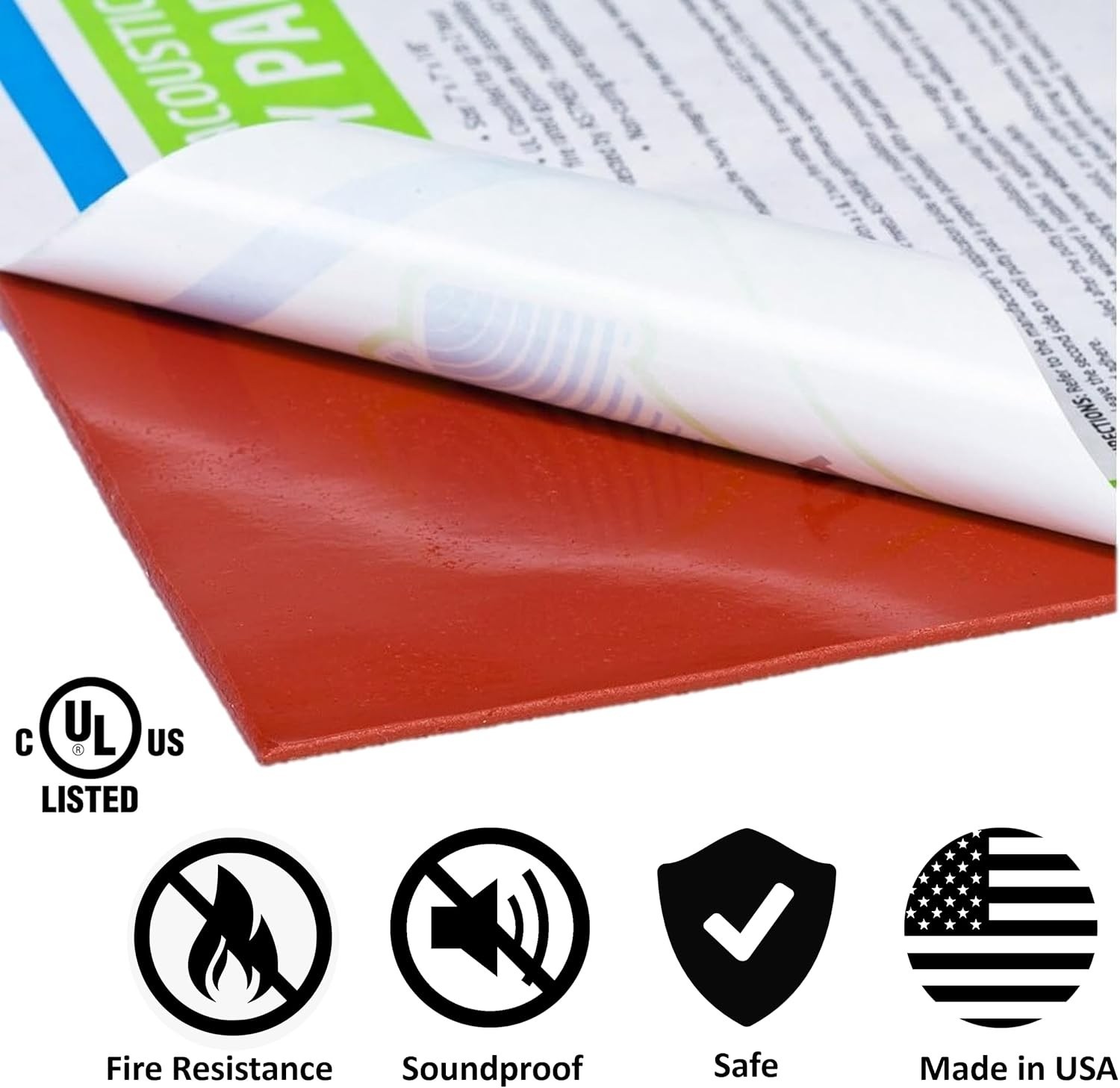 Acoustical Putty Pads - Moldable Soundproofing Pad - Fire Stop for Red