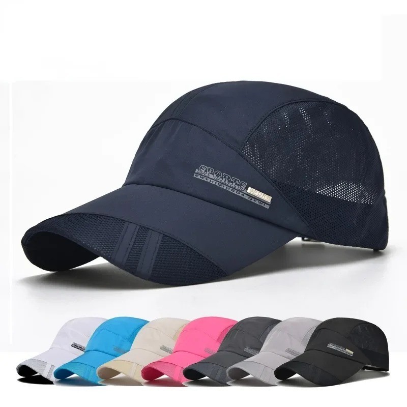 Summer Quick-Dry Visor Cap – Breathable Mesh Sports Hat Outdoor Baseball Sun Cap