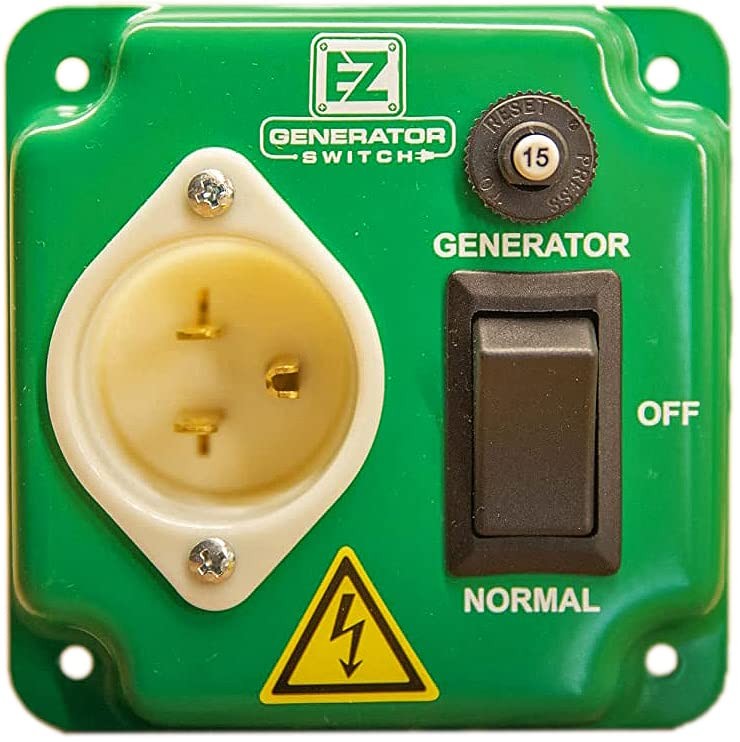 EZ GENERATOR SWITCH - The Original, Patented, UL/CSA Approved Manual Green