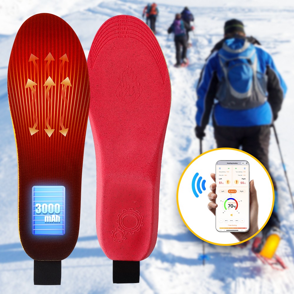 Electric Heated Insoles Rechargeable Foot Warmer Winter Outdoor Heating Insoles