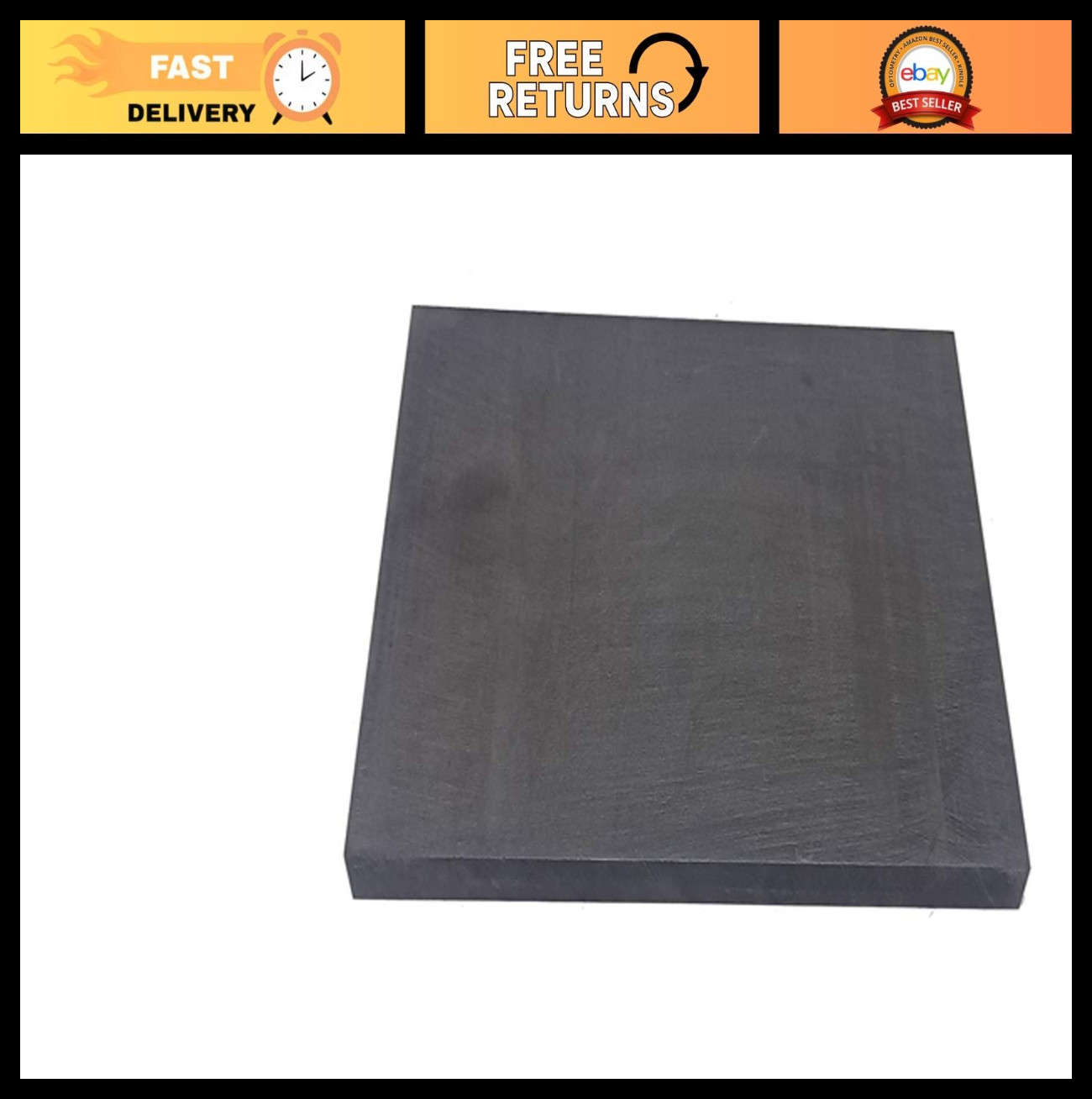 High Purity 99.9% Graphite Ingot Block EDM Plate Milling Surface 100x100x10MM