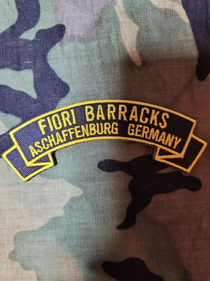 Fiori Barracks,Aschaffenburg  Germany 4" embroidered rocker tab patch