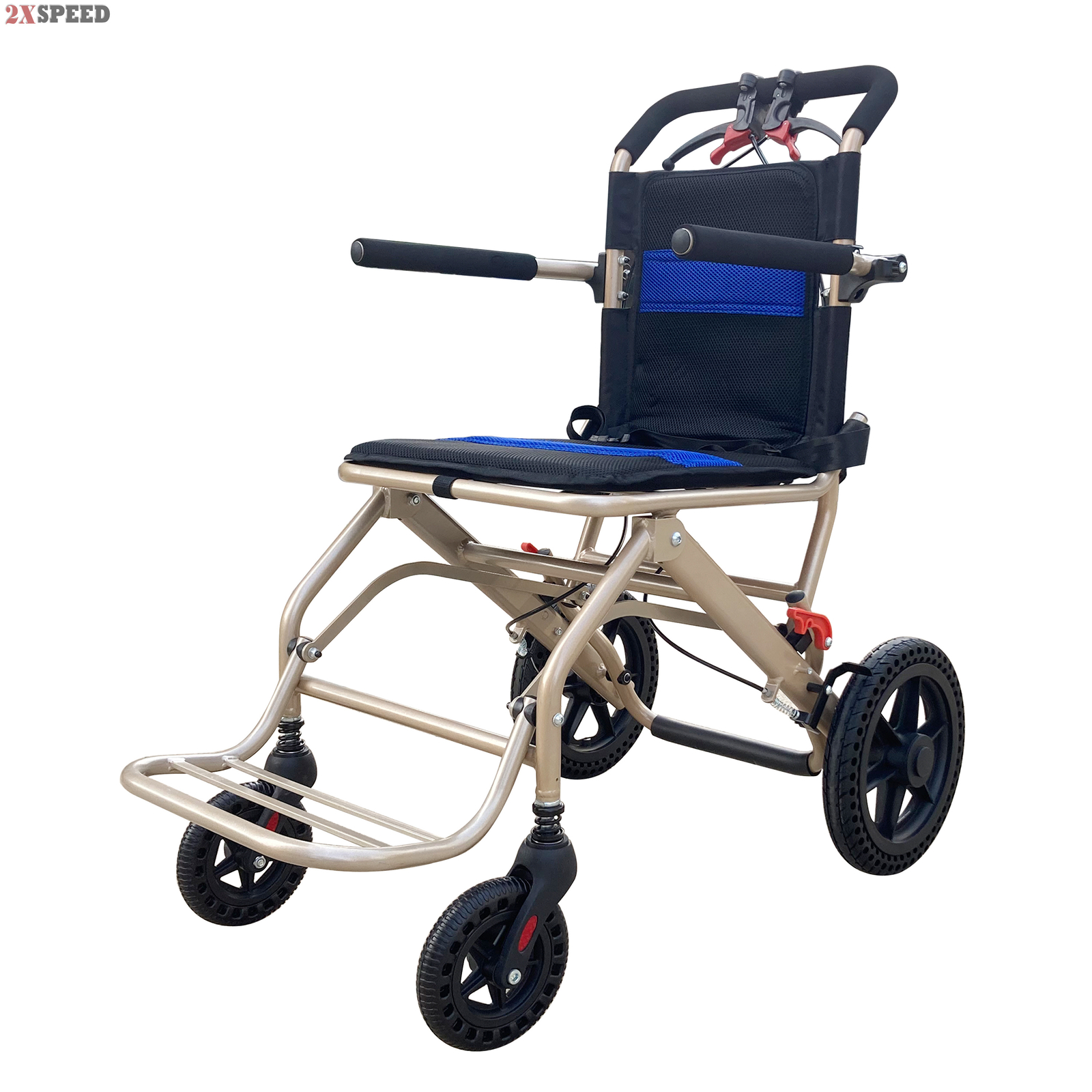 Ultralight Aluminum alloy Folding Manual Wheelchairs 16" Wide Seat(Max 265 lbs.)