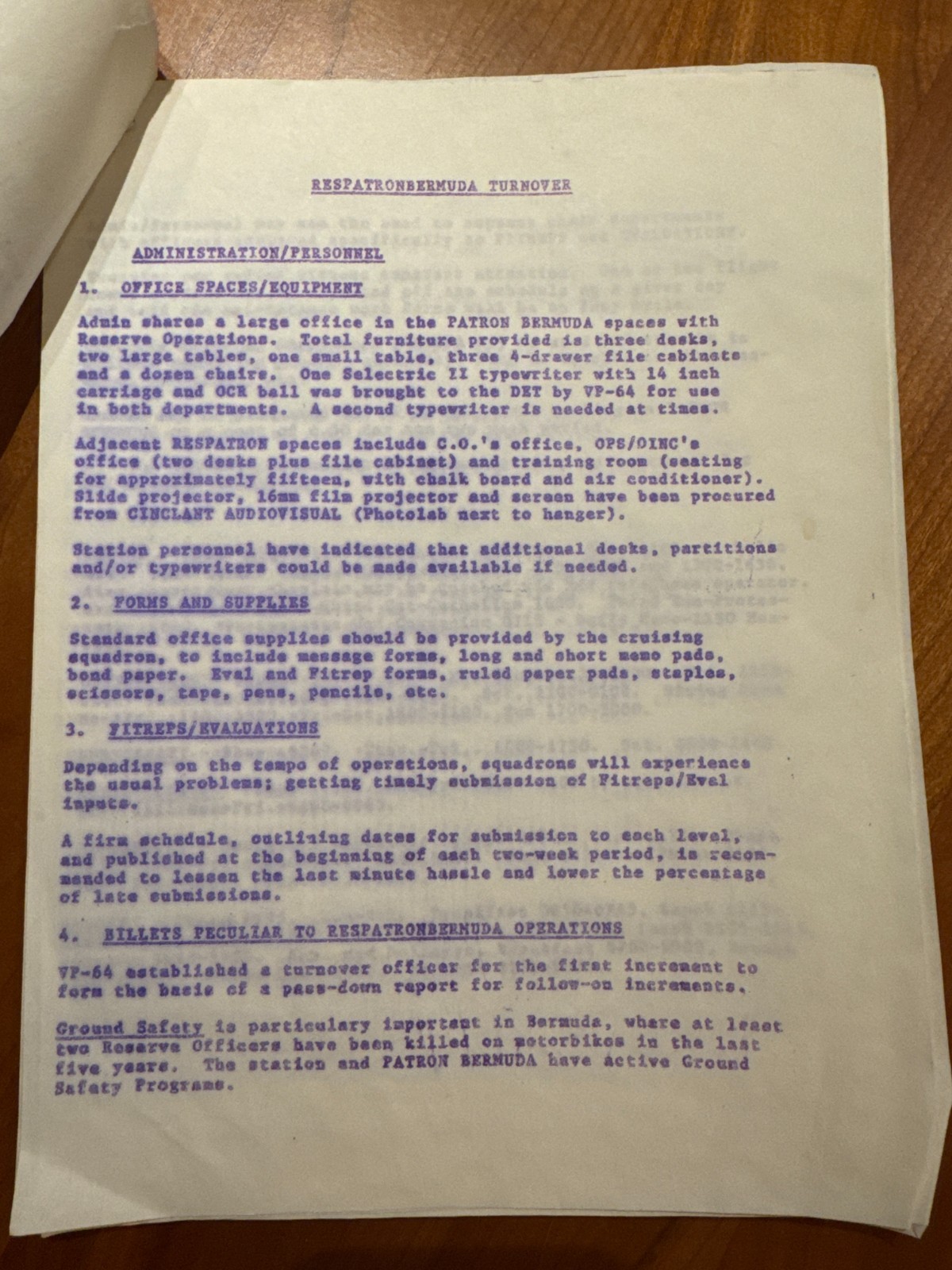 RARE! 1964 PATRON Bermuda Turnover Docs Navy USN