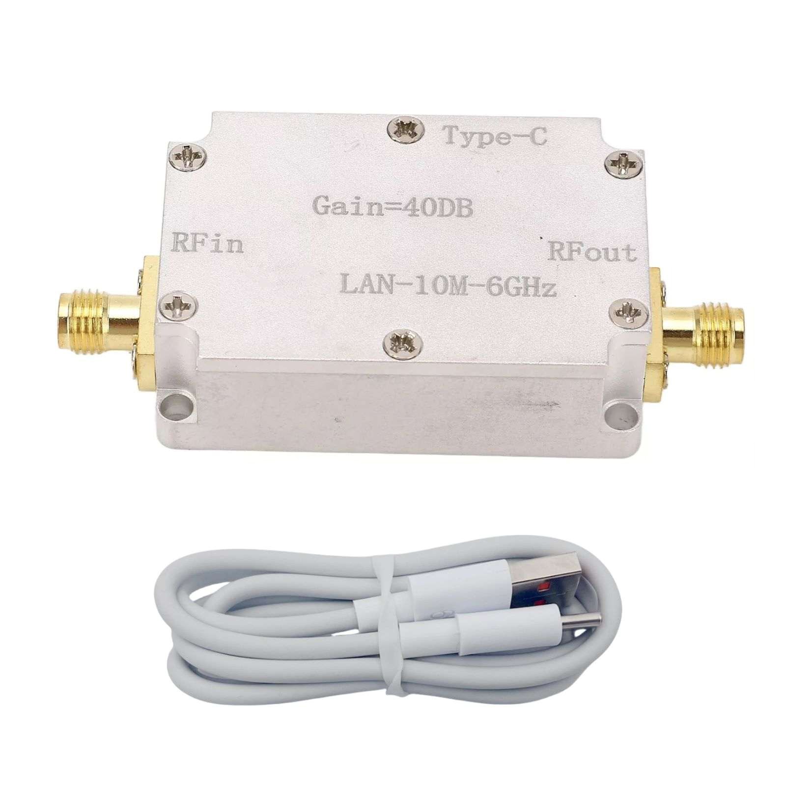 Low Noise Amplifier 40DB Gain 10M To 6GHz LNA RF Power Preamplifier For FM Radio
