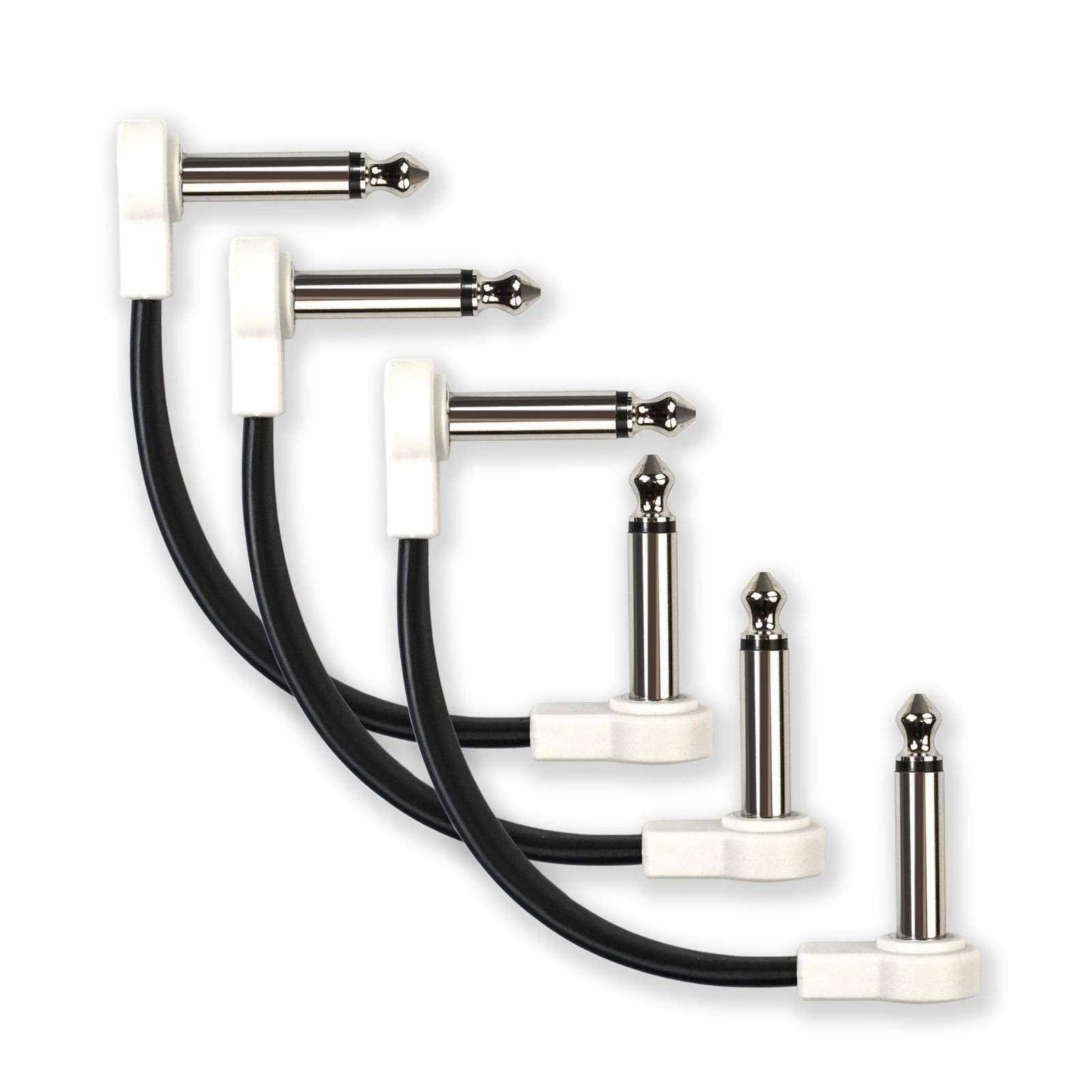 Flat Low Profile Guitar Patch Cable 4 inch for Effects Pedals, 1/4 inch Right...