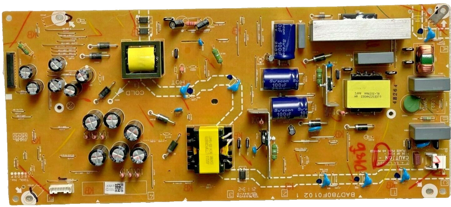 2 pcs Philips 65PFL5766/F7 65PFL4756/F7 Power Supply AD181MPW-001 /BAD780F01021