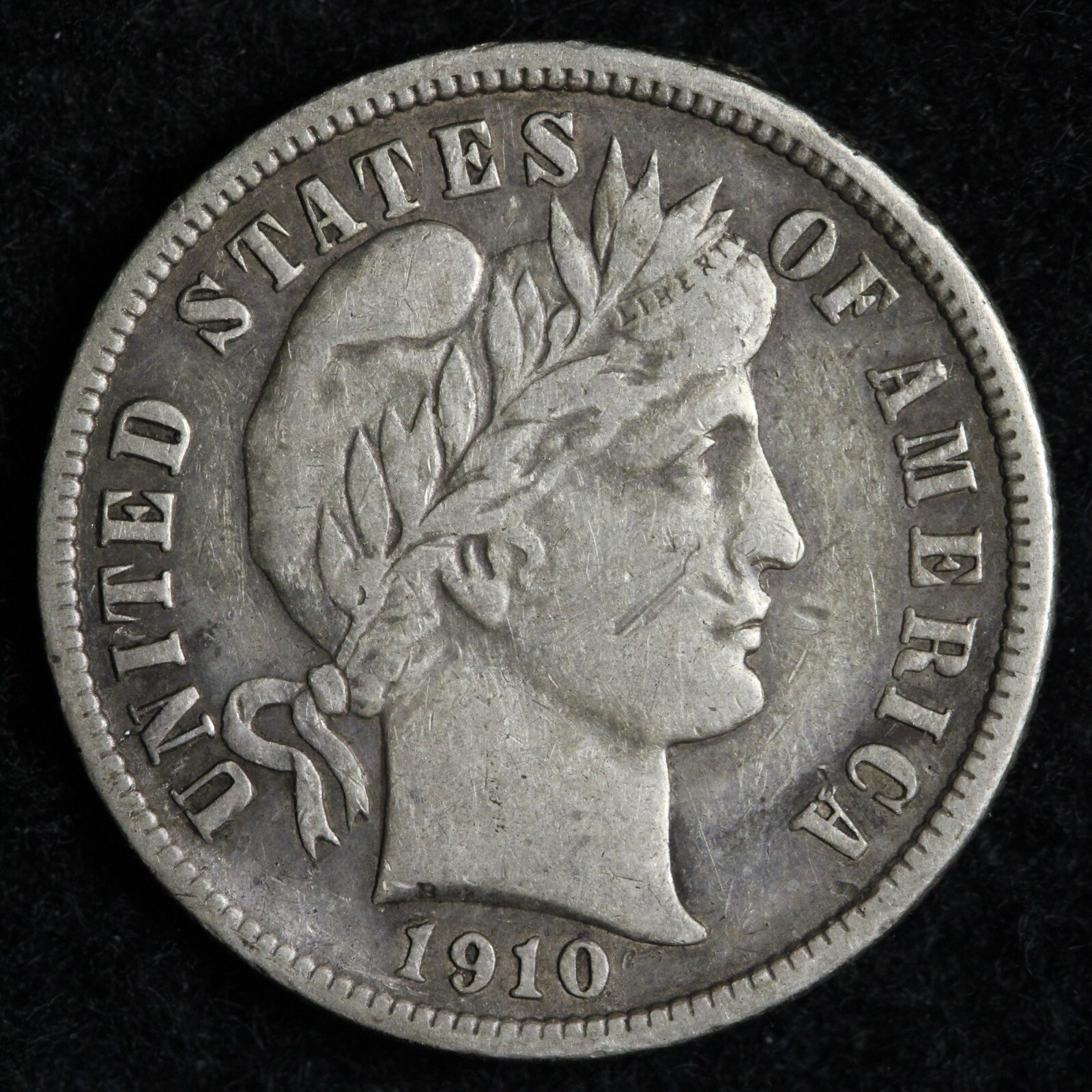 1910-S Barber Silver Dime XF E161 ZWFX