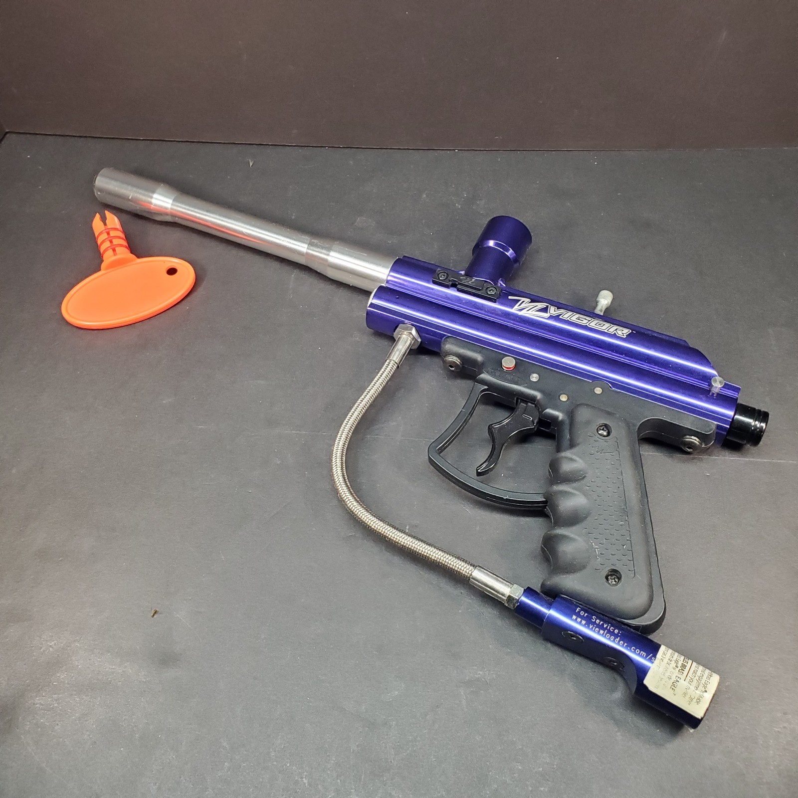 ViewLoader  VL Vigor Paintball Gun Purple & Chrome Marker *READ*