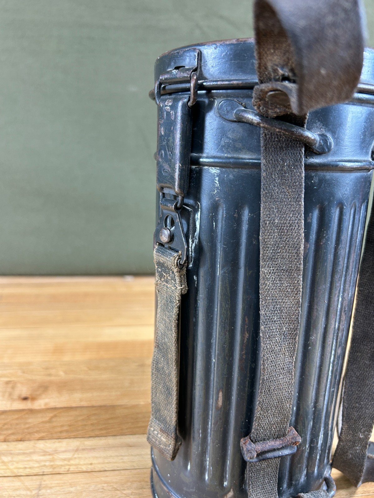 Original WWII German Gas Mask With Canister Can World War 2 Estate Find Surplus