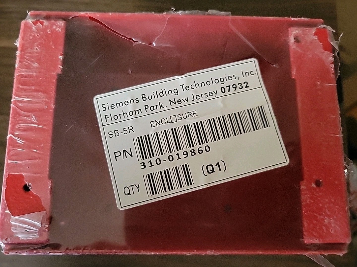 Siemens SB-5R Fire Alarm Enclosure 310-019860 Metal Surface Mount Box Red