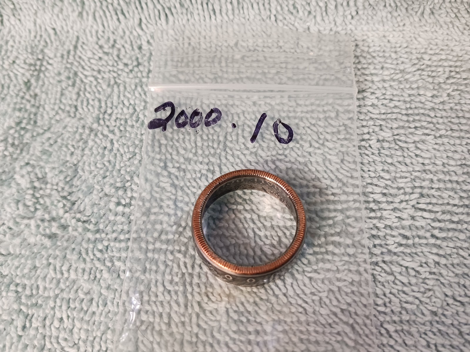2000 Kennedy Half Dollars size 10 coin ring handmade mixed metals