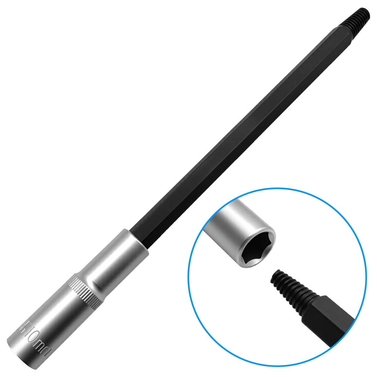Broken Fracture Damaged Spark Plug Thread Tap Extractor Removal Tool 10mm Socket