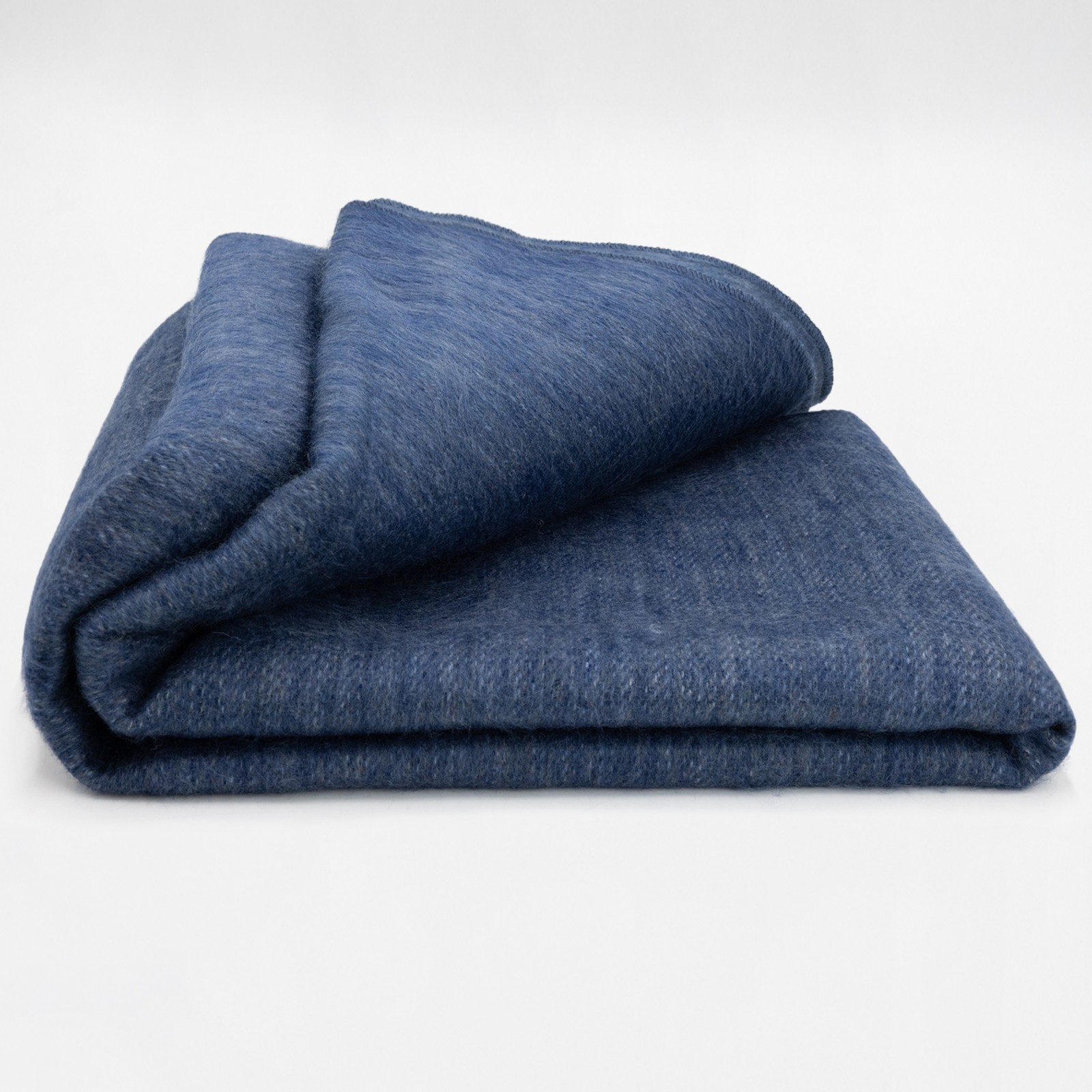 DOUBLE DENSITY ALPACA WOOL BLANKET THROW | QUEEN SIZE | SOFT&WARM – INDIGO BLUE