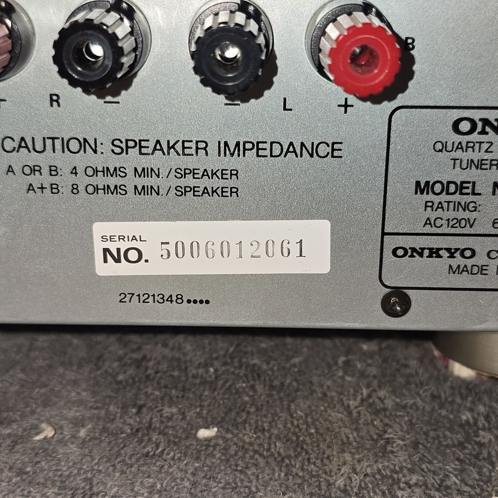 Onkyo TX-844 Quartz Synthesized Tuner Amplifier Tested No Remote 90s