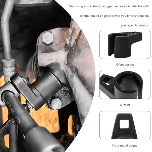 Offset Oxygen Sensor Socket, 3/8-Inch Drive by 7/8-Inch 22mm Offset O2 Sensor