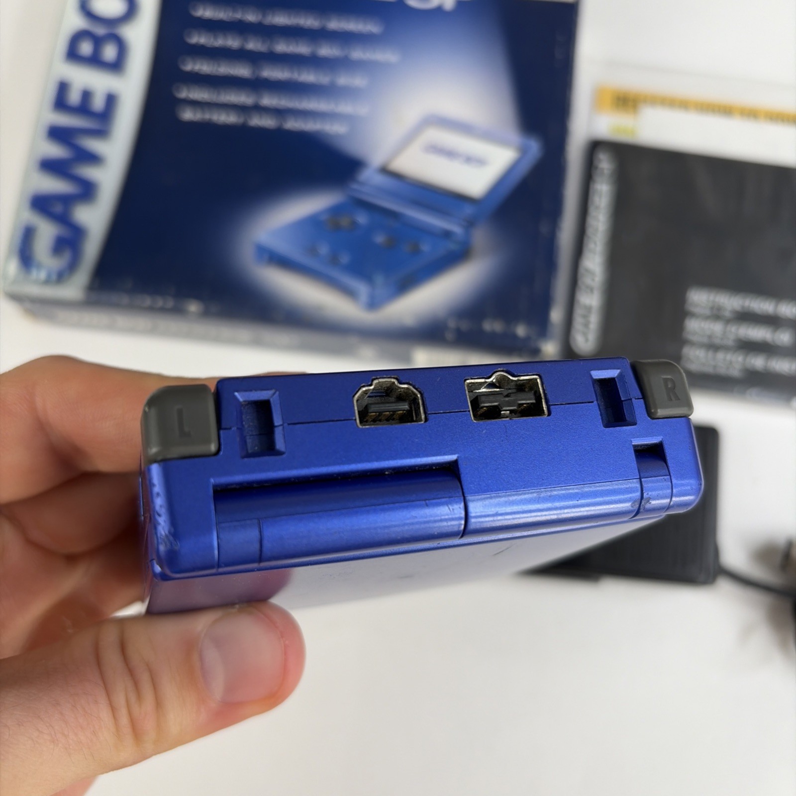 Nice! OEM Nintendo GameBoy Advance SP In Box Cobalt Blue System Complete
