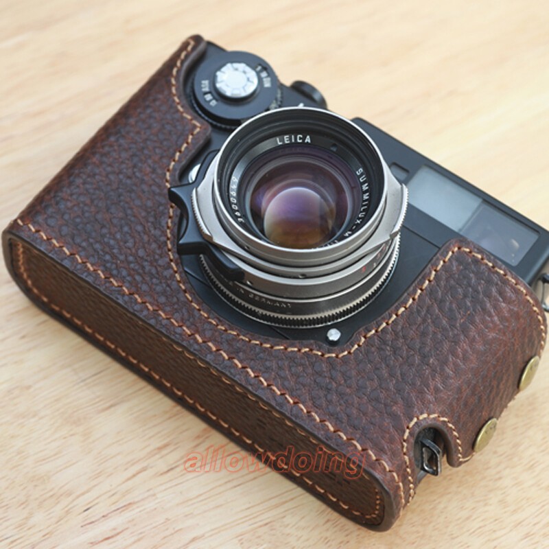 Fit For Leica CL Handmade Real Cow Leather Camera Half Case Bag Cover Protection