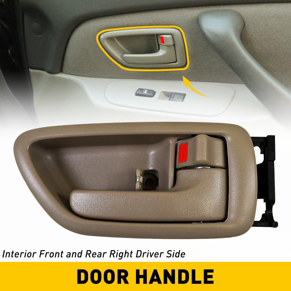 Interior Door Handle Bezel Passenger Side for Tundra Sequoia Front or Rear New