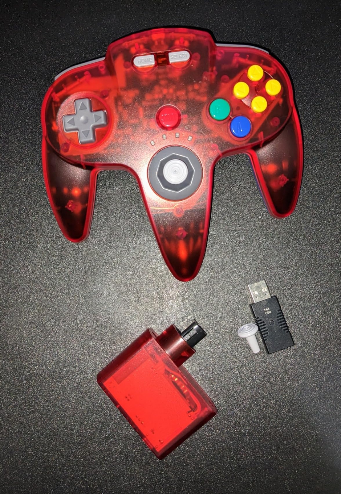 Wireless RED N64 Controller for Nintendo N64 Switch NSO MAC PC Game with Rumble