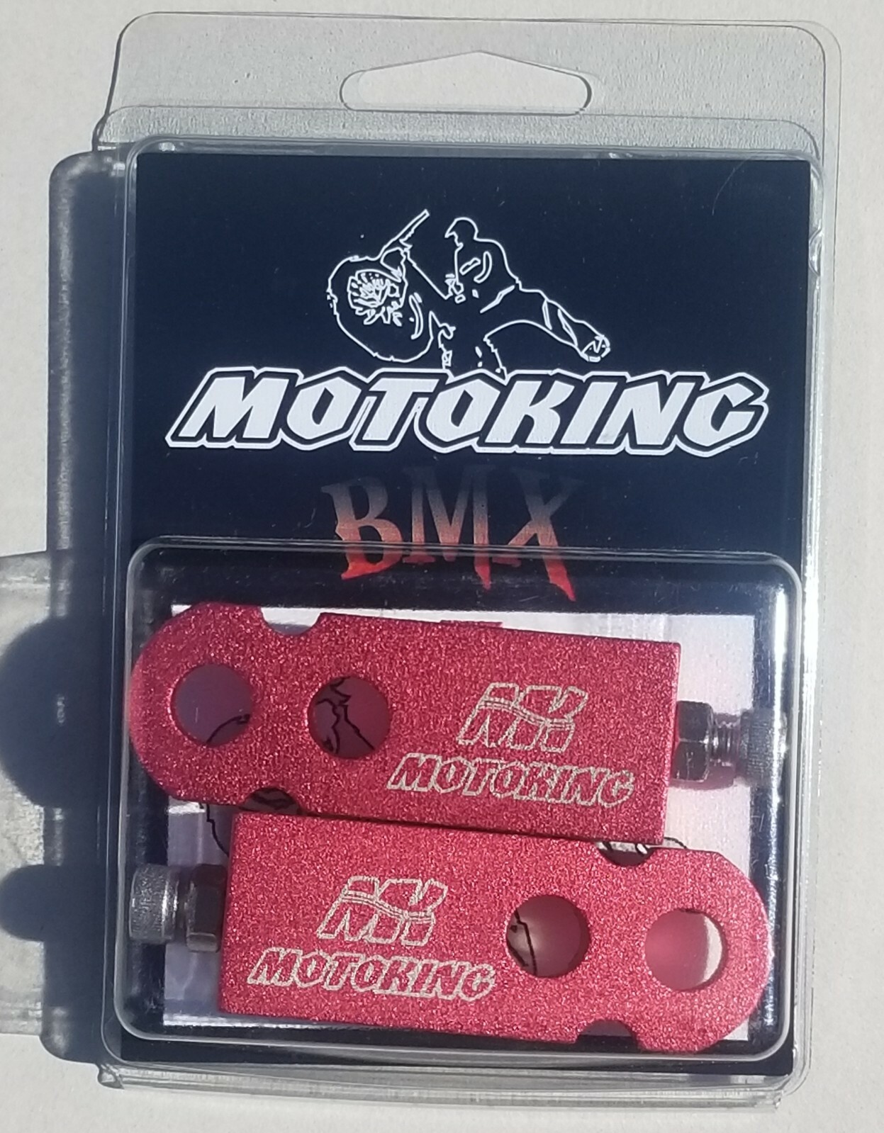 MOTOKING BMX CHAIN TENSIONER RED PAIR