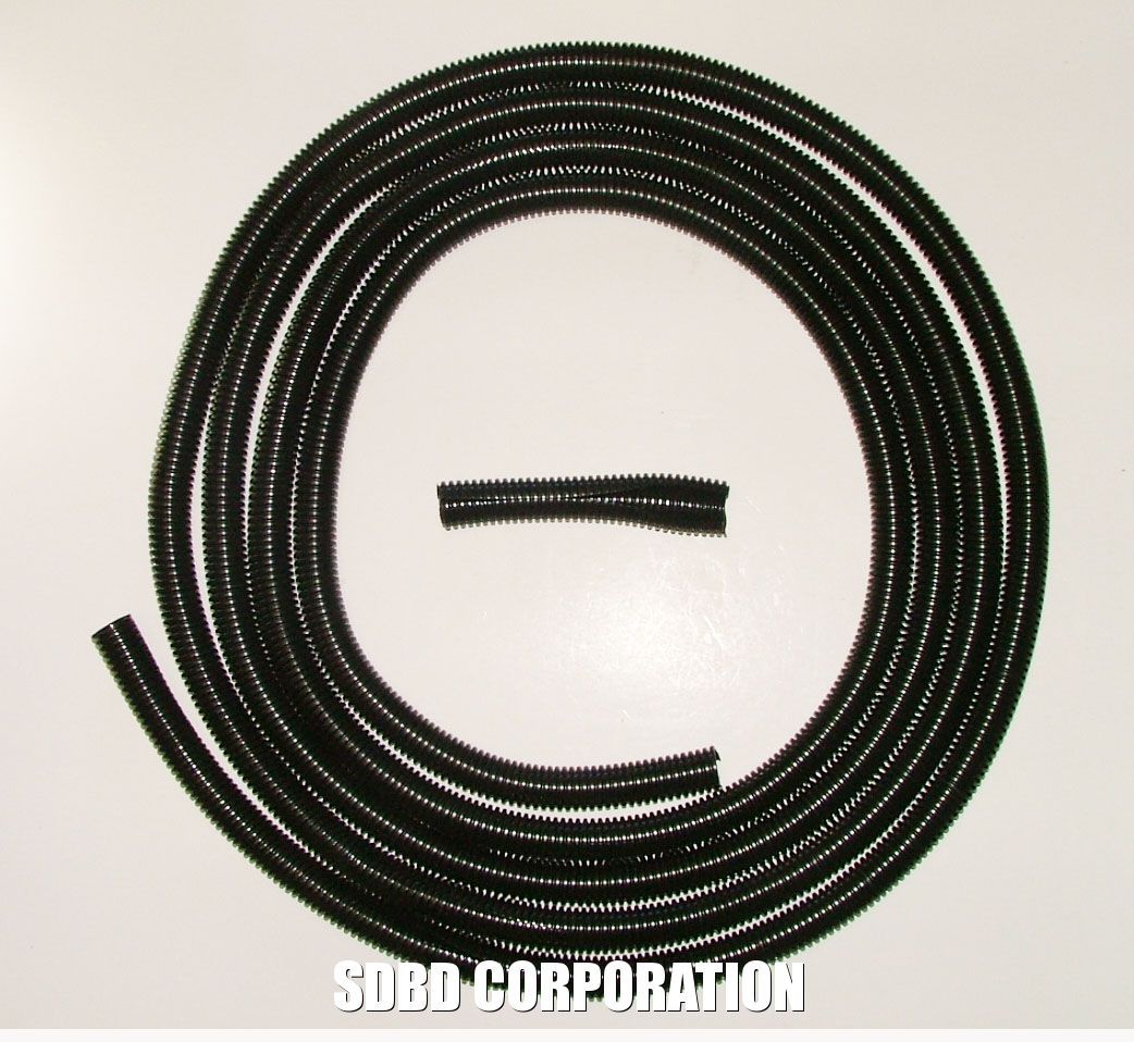 1/8"x 50' Wire loom, split convoluted tubing conduit