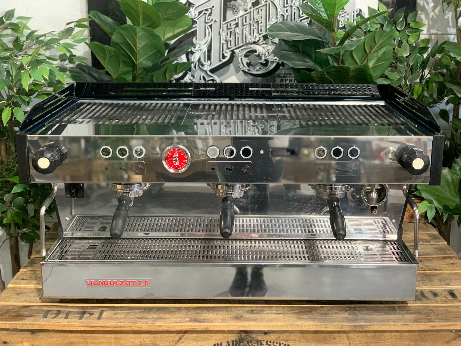 LA MARZOCCO LINEA PB 3 GROUP GOODWOOD GREEN ESPRESSO COFFEE MACHINE COMMERCIAL