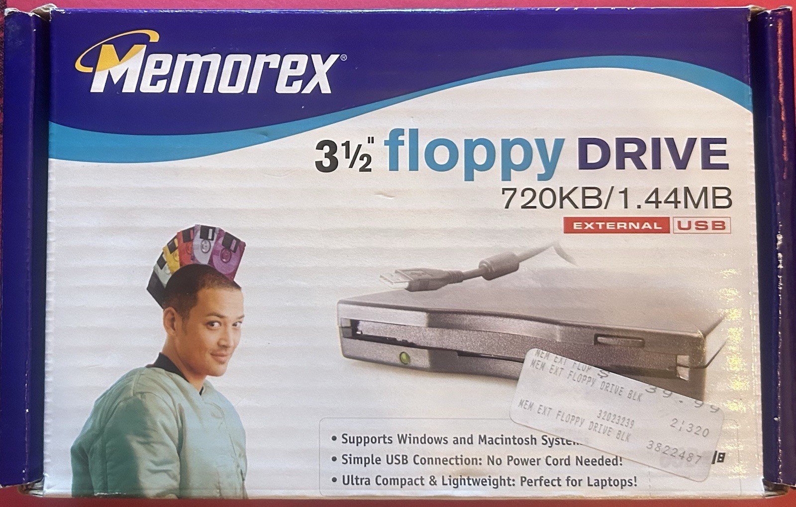 Memorex  3.5 Floppy Drive 720KB/ 1.44MB External USB