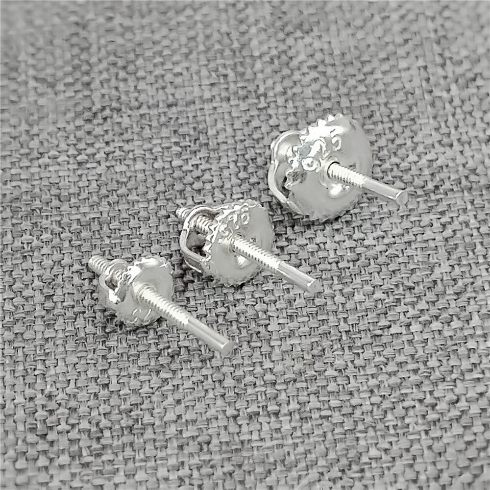 5prs Sterling Silver Threaded Post Ear Nuts 925 Silver Screw Type Earring Back