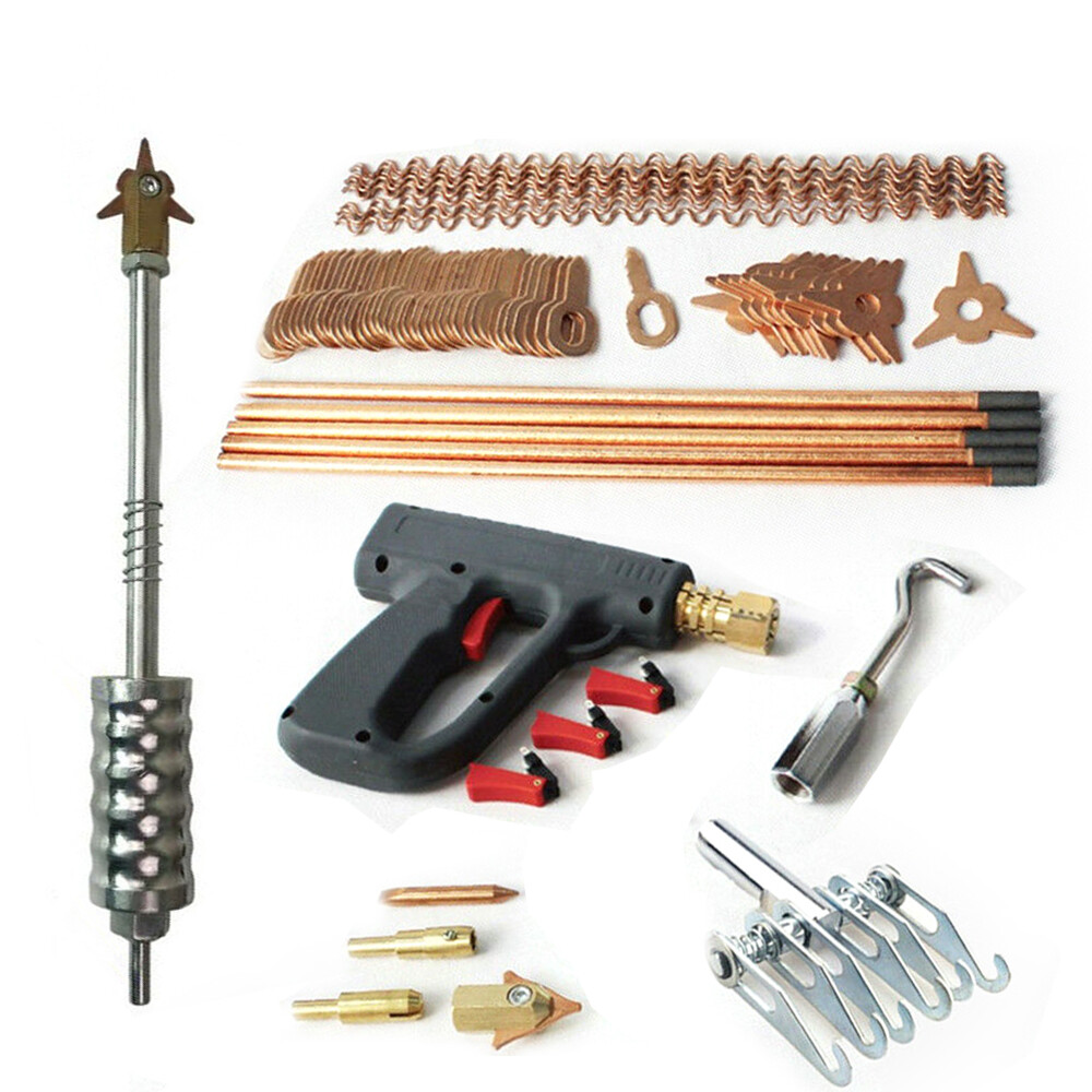 86x Stud Welder Dent Puller Kit Car Body Spot Welding Pulling Repair Tool Kit