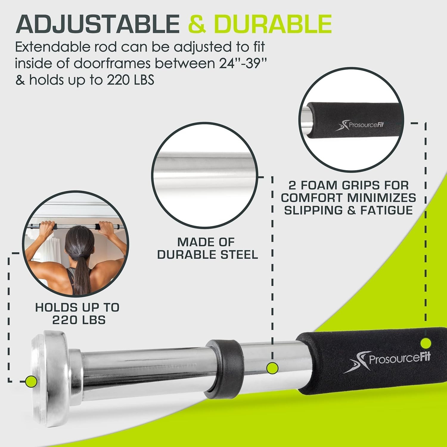 Multi-Use Adjustable Pull-Up Bar - Perfect for Home Cardio and Strength Training