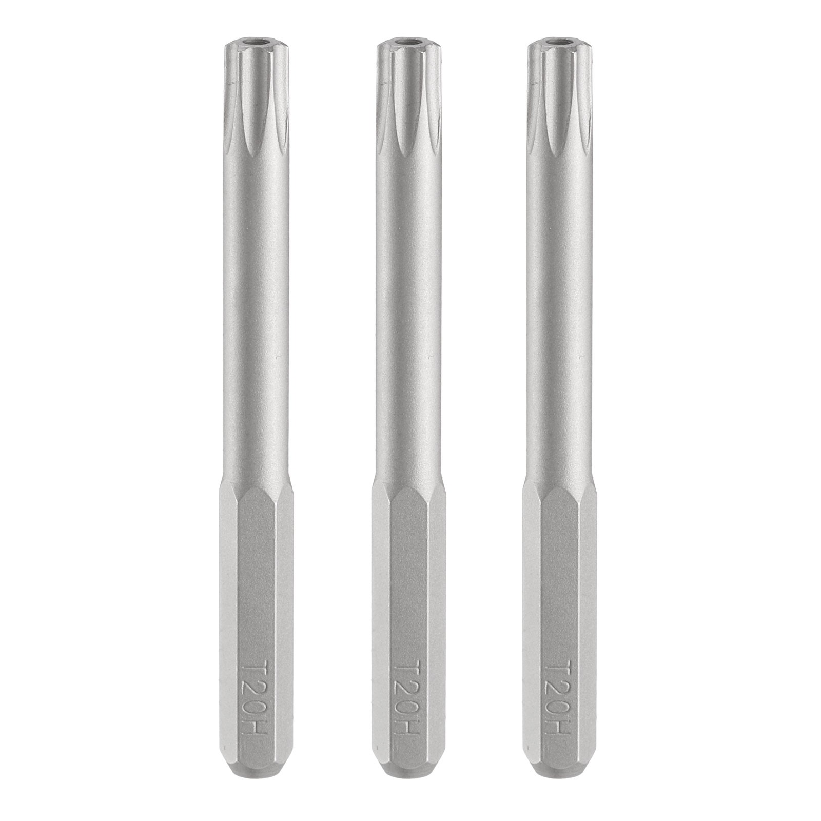 3pcs T20H Magnetic Torx Screwdriver Bit 5/32" Hex Shank 45mm Length S2 Steel