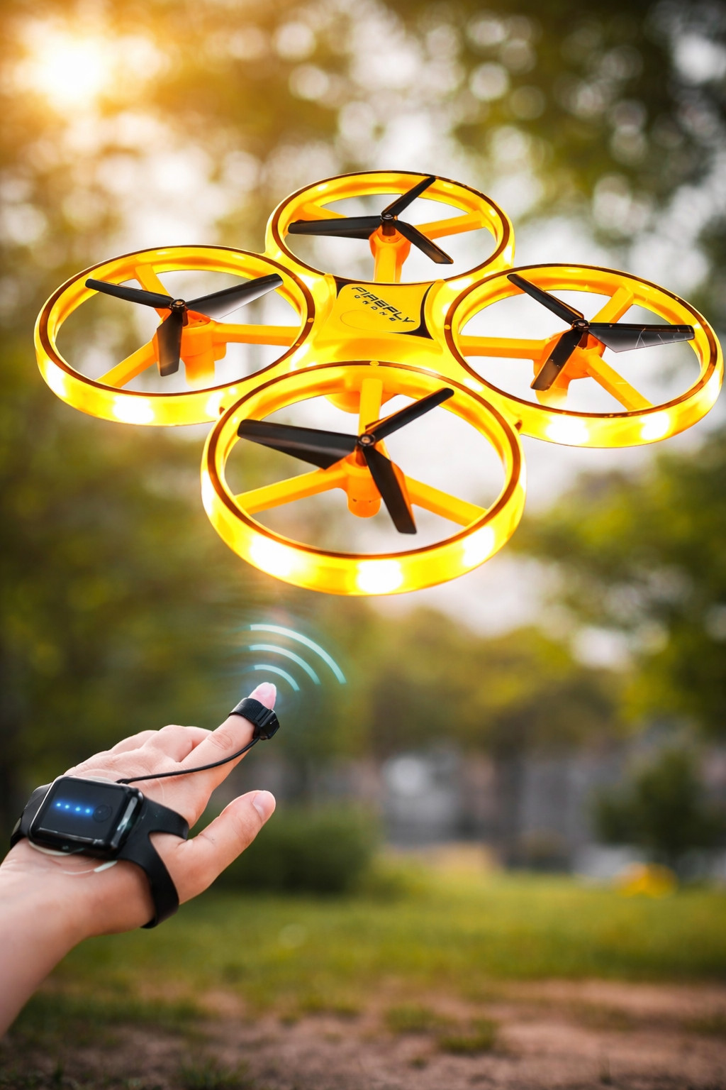 Gesture Control Drone w/ Watch Remote LED 360 Flip Hand Controlled Kids Toy