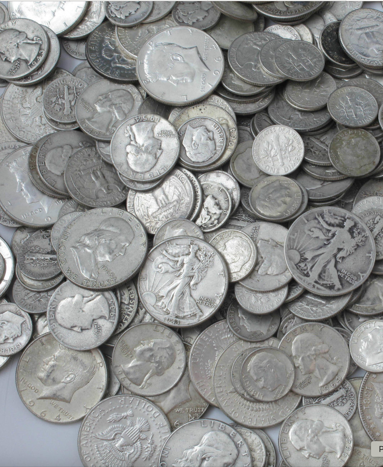 $100 90% 'Junk' Silver Dime Quarter Half Dollar Roll 71.5 T Oz 100 Face M Bar