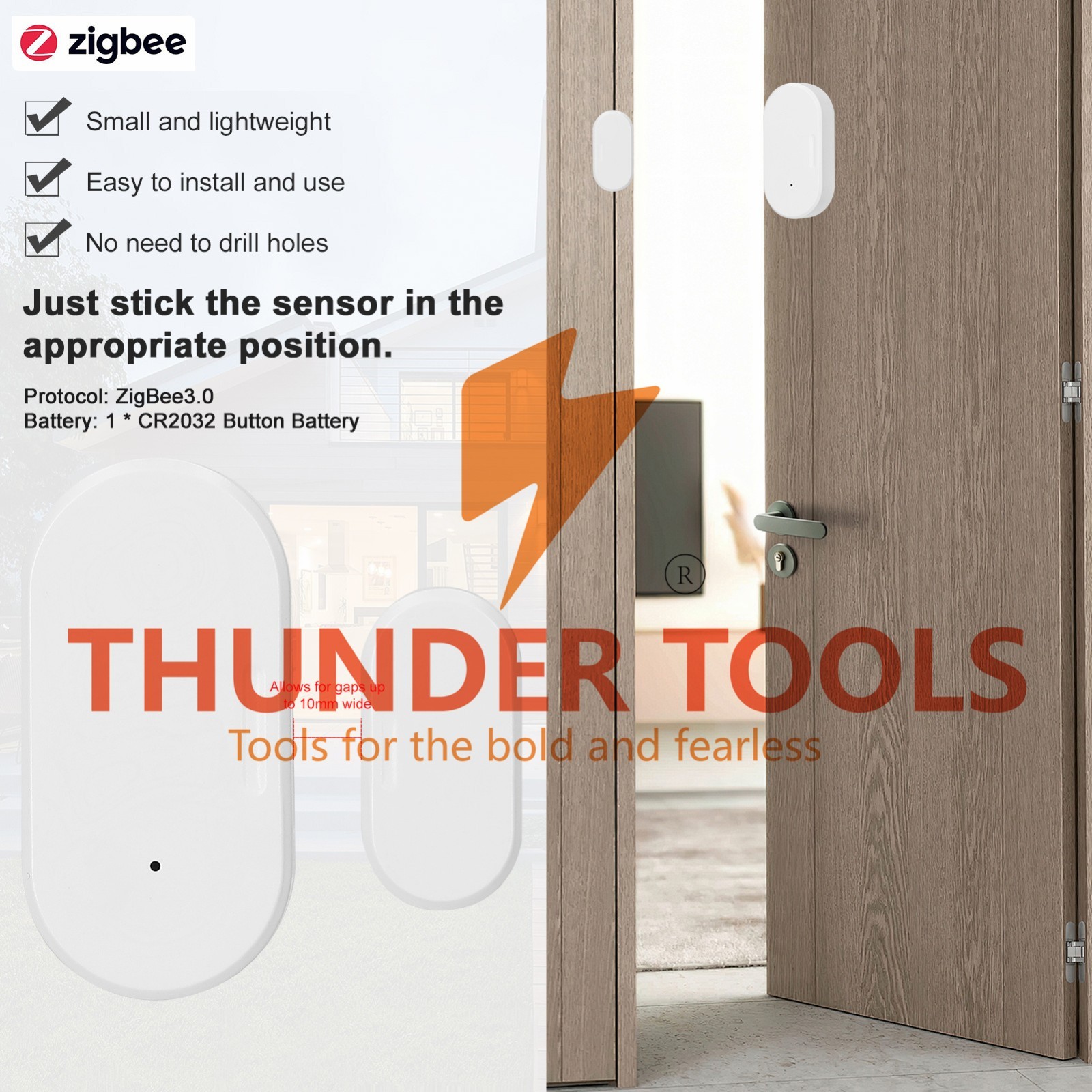 Thunder Tools ZigBee Door and Window Sensor Wireless Contacts Sensor