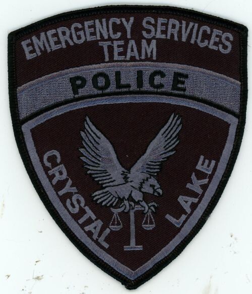 ILLINOIS IL CRYSTAL LAKE POLICE EMERGENCY SERVICES SUBDUED SHOULDER PATCH