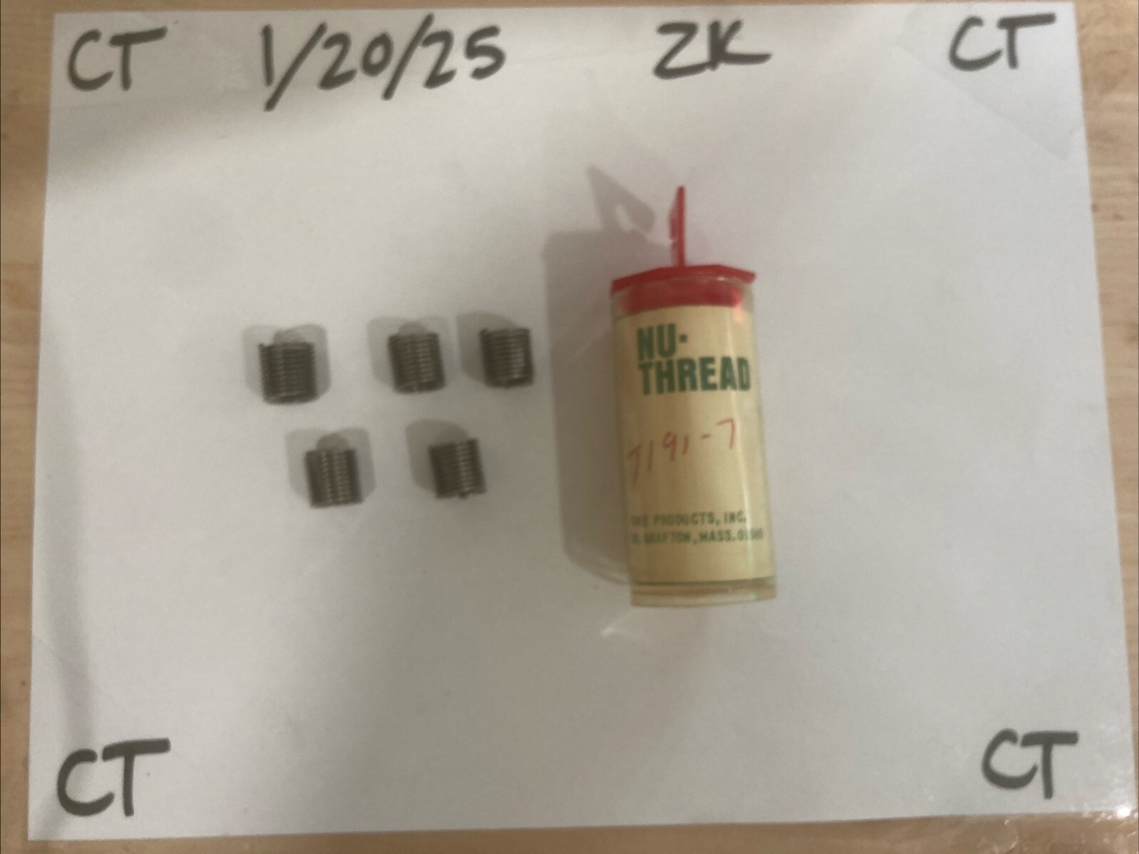 Nu-Thread T191-7 (5 Pieces In Pack) Rethreading File for Hydraulic Fittings