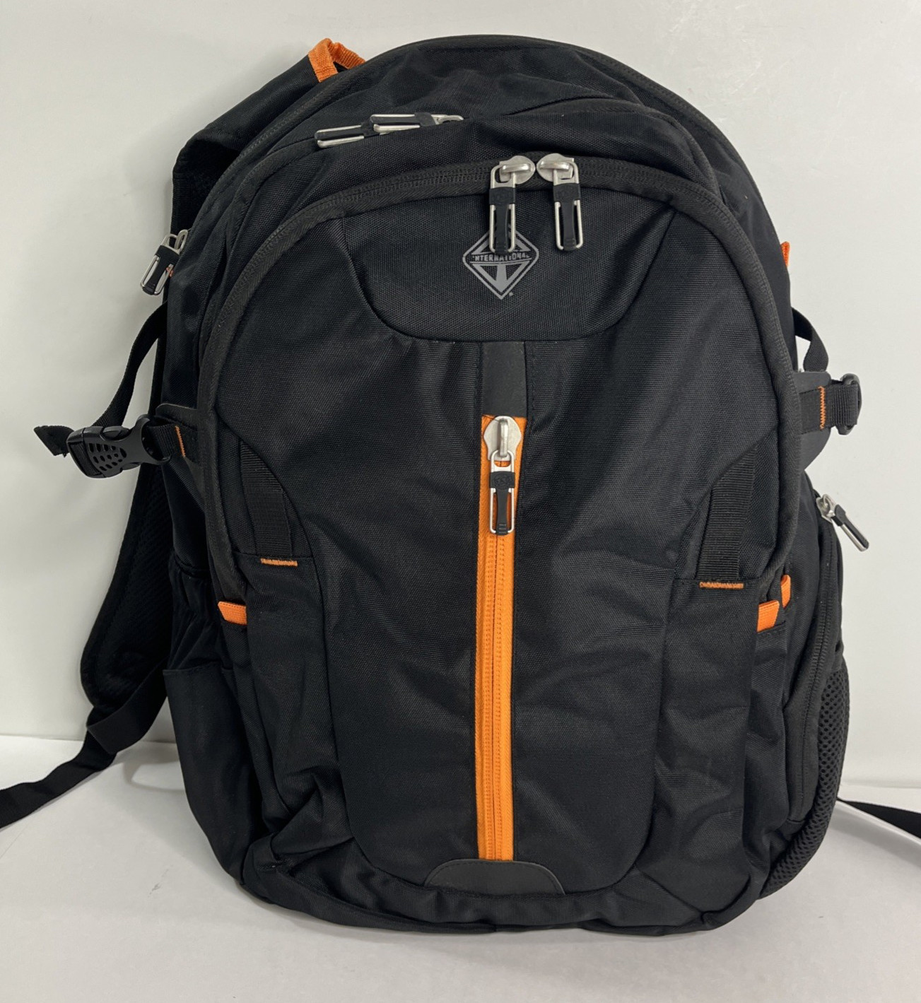 International Trucks Logo Black Orange Back Pack trucker Promotional