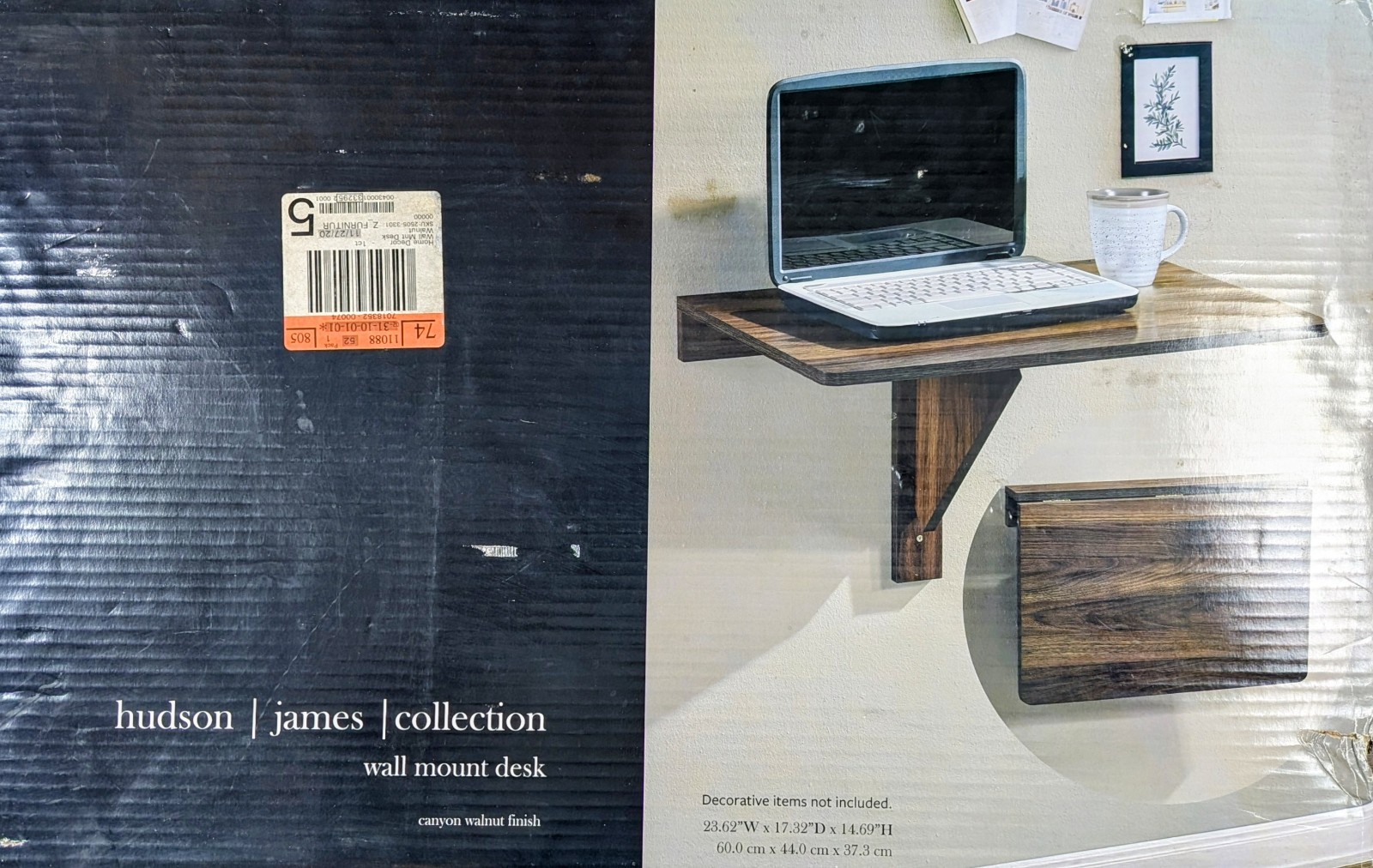 NEW Hudson James Collection Wall Mount Desk