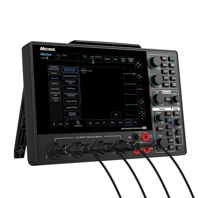 Micsig AHO14-200 Professional 200MHz 12-Bit Automotive Oscilloscope Set ot34