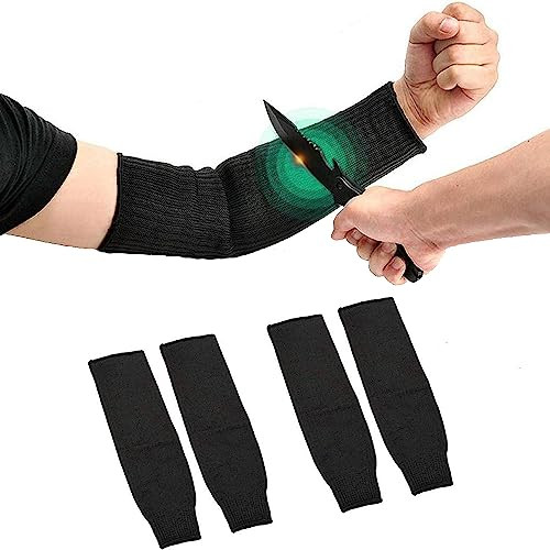 Arm Protection Sleeves, 2 Pairs Heat Burn Cut Resistant Sleeves Steel Wire