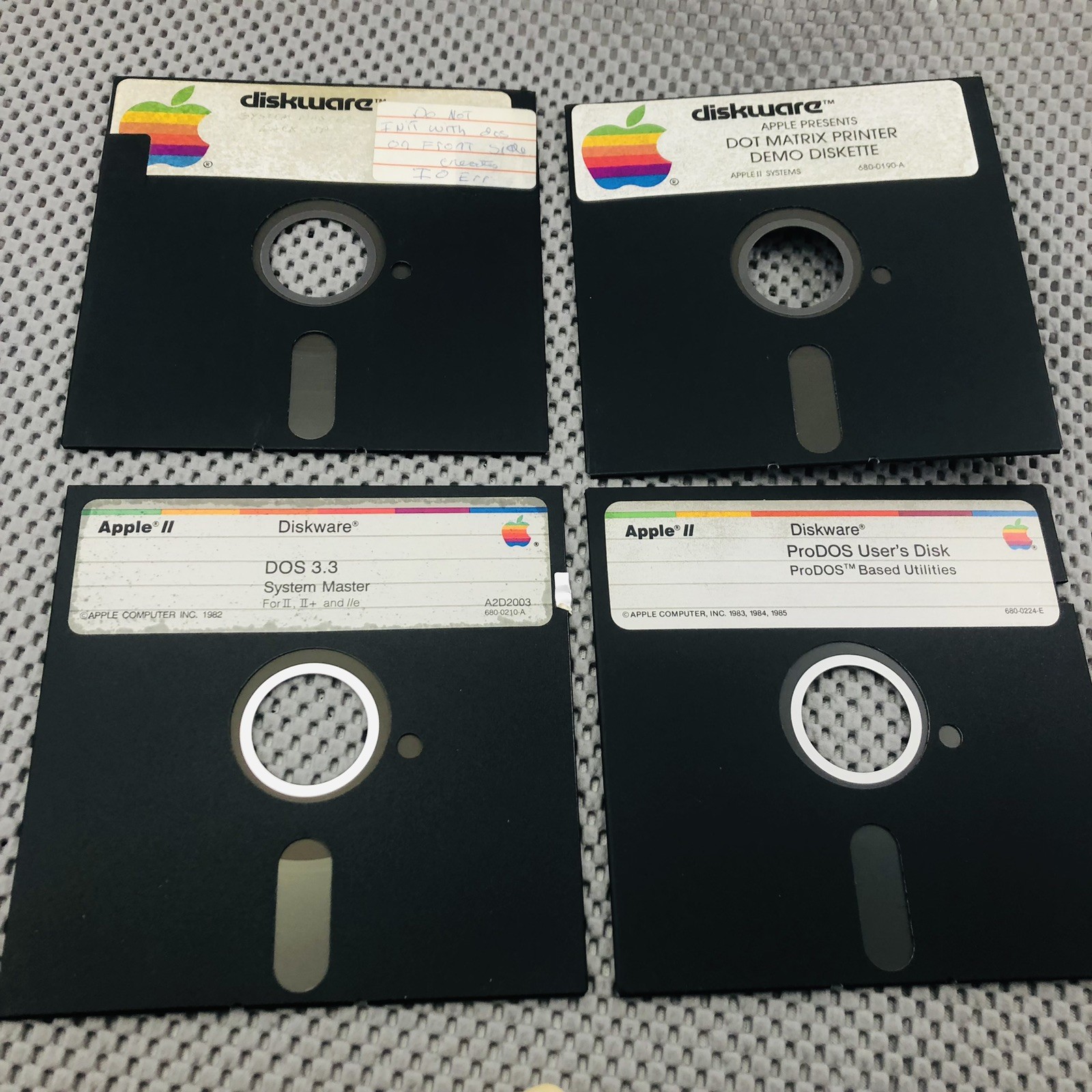 Vintage Apple II Software Diskware 1982 Dos 3.3 System Master - Pro DOS