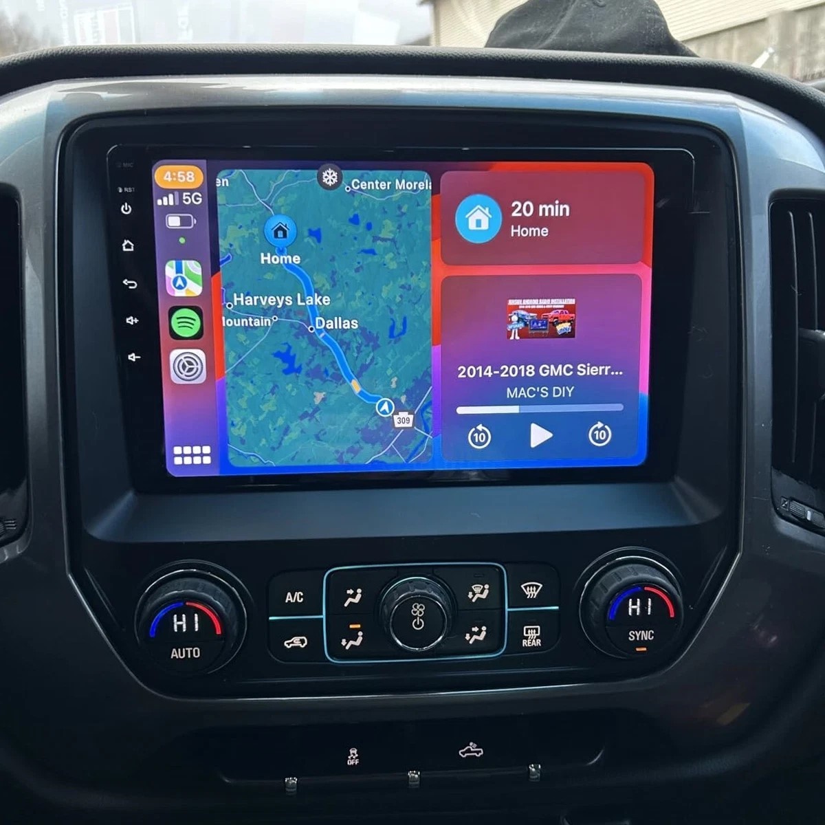 Car GPS Carplay Stereo Radio For 2014-2018 Chevrolet Silverado GMC Sierra Truck