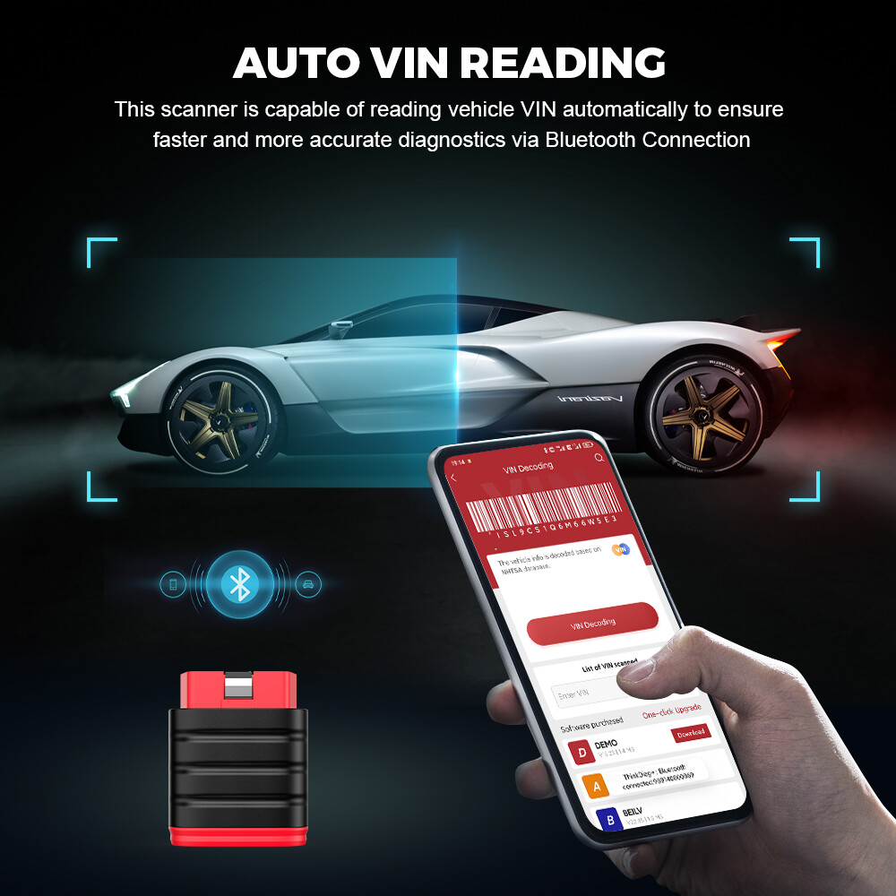 ThinkCar Bluetooth OBD2 All System Bidirectional Diagnostic Tool ABS EPB Reset