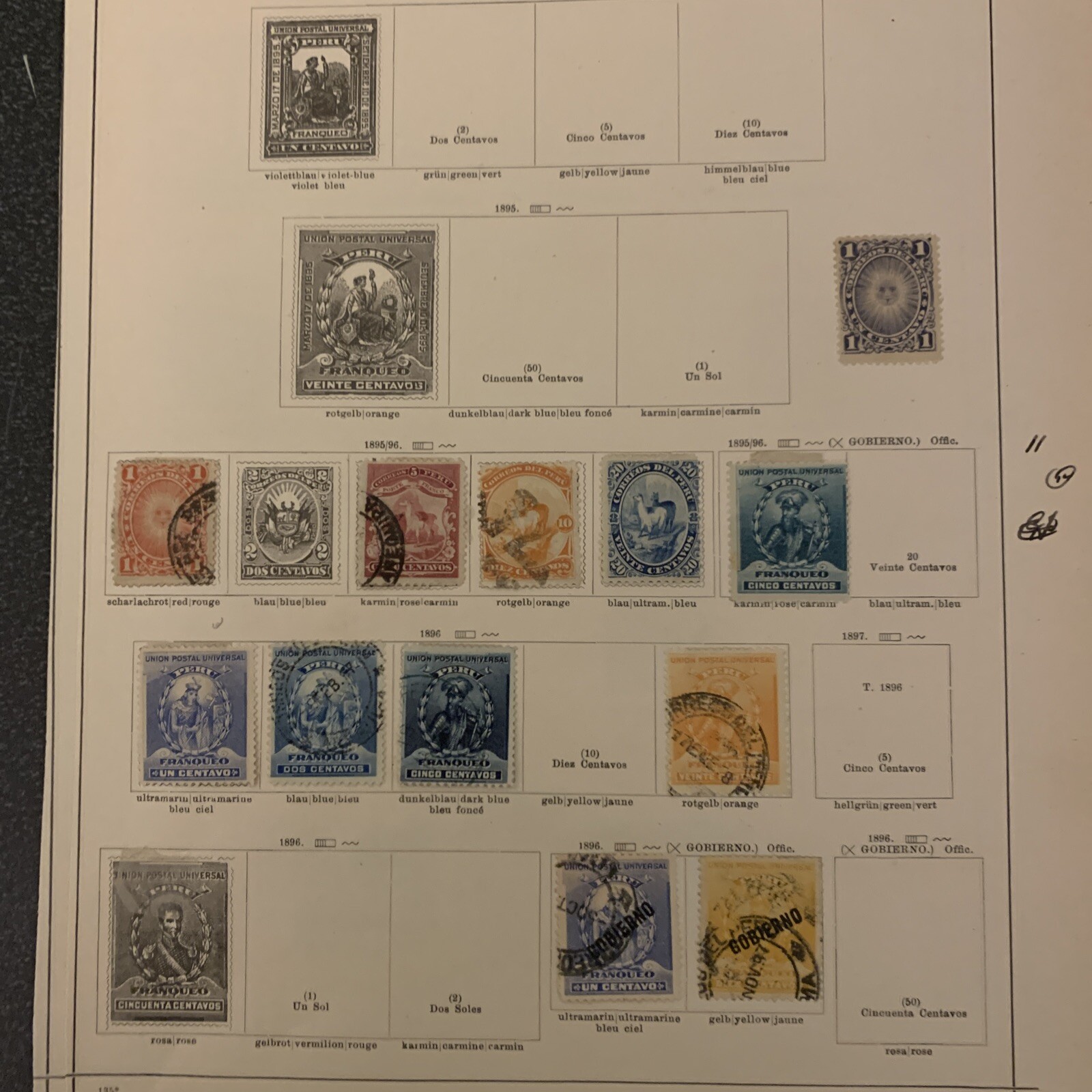 Peru Collection Fine Mint Hinged & Used on Pages