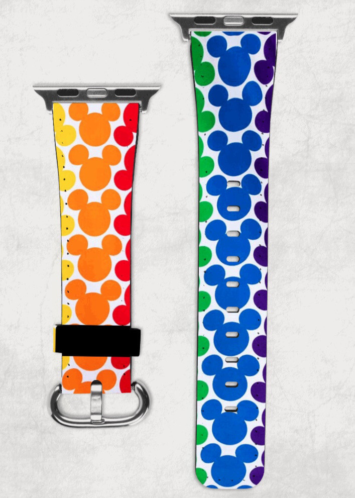 Disney Mickey Mouse Head Pride Apple Watch Band 38/40/41 & 42/44/45 LGBTQ Gay