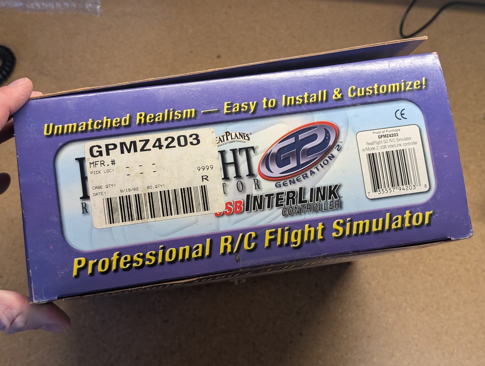 Great Planes RealFlight G2 R/C Flight Simulator USB InterLink USB Controller