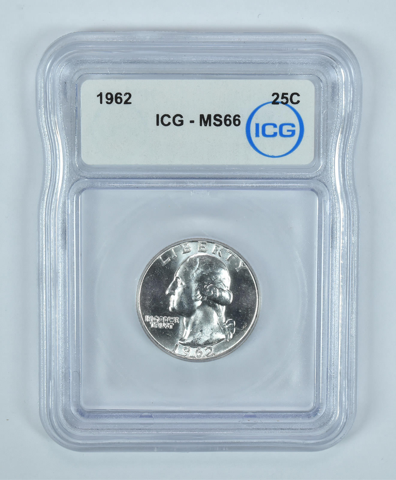 1962 Washington Quarter MS66 ICG